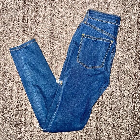 Free People Women's Distressed Blue Denim Skinny Jeans Size 27R - Picture 9 of 11